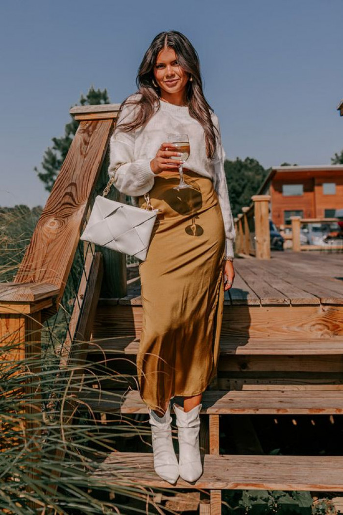 White Sweater and White Boots